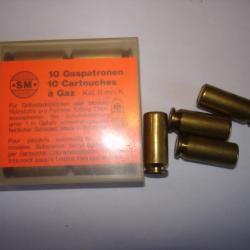 14 cartouches cal 8mm k a gaz