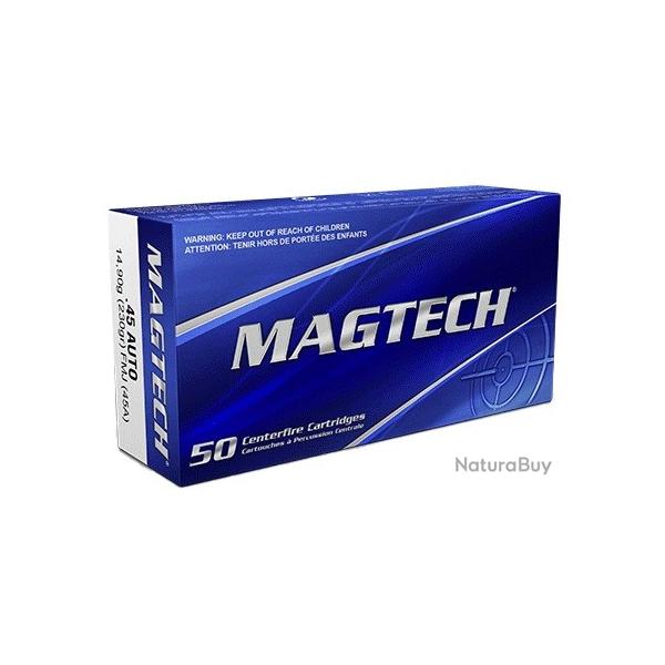 Munitions MAGTECH cal.45 auto fmj 230gr 14.9g par 50