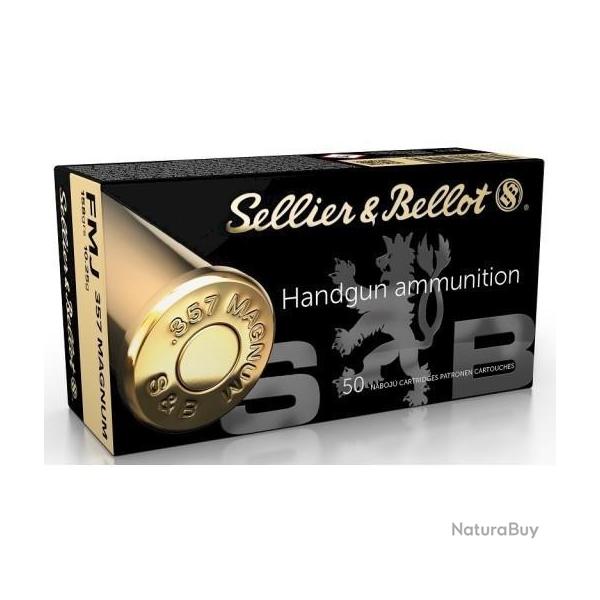 Munitions 357 mag SELLIER BELLOT 158 grs FMJ par 50