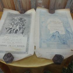 2 Diplomes Mort Pour La France La Patrie Louis Labatut 78° RI 19 Février 1918 WW1