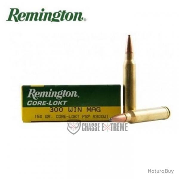 20 Munitions REMINGTON Core Lokt PSP Cal 300 Win Mag 150Gr