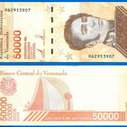 Venezuela 50000 Bolivares 2019 Billet Bolivar Mosolé