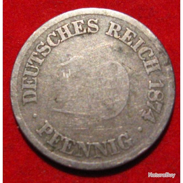 ALLEMAGNE piece de 10 pfenning argent 1874 tb