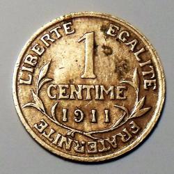 1 pièce de 1 centime 1911 cuivre - lot n° 157 - Bon état