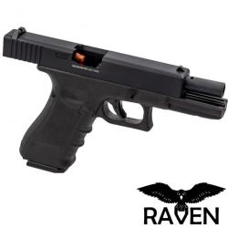 Pistolet airsoft Raven EU17 Airsoft noir GAZ, type Glock 17