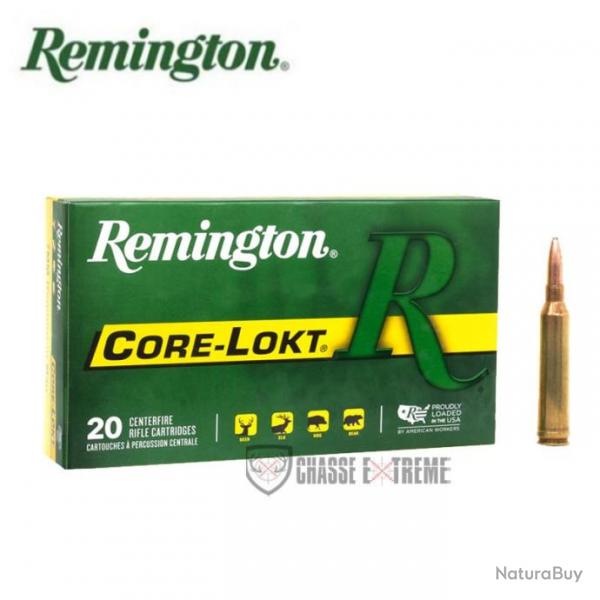 20 Munitions REMINGTON Core Lokt PSP Cal 7mm Rem 150Gr