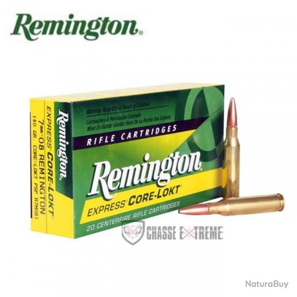 20 Munitions REMINGTON Core Lokt PSP Cal 7mm-08 Rem 140Gr