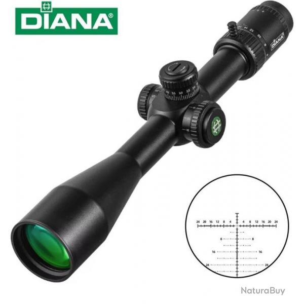 Lunette de tir Diana 6-24x50 FFP pour calibre jusqu' ,308 avec colliers aux choix