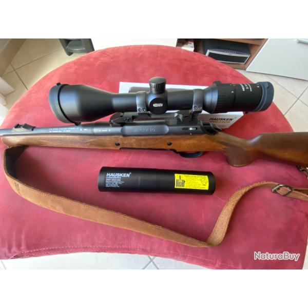 Jaeger 10 Cal 7 RM + Lunette Meopta 3-10 x 50 + Rducteur de son JD224 Hausken LE TOUT ETAT NEUF