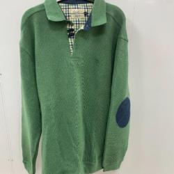 PULL-OVER VERT POMME 50% COTON 50% POLYESTER MADE IN PORTUGAL