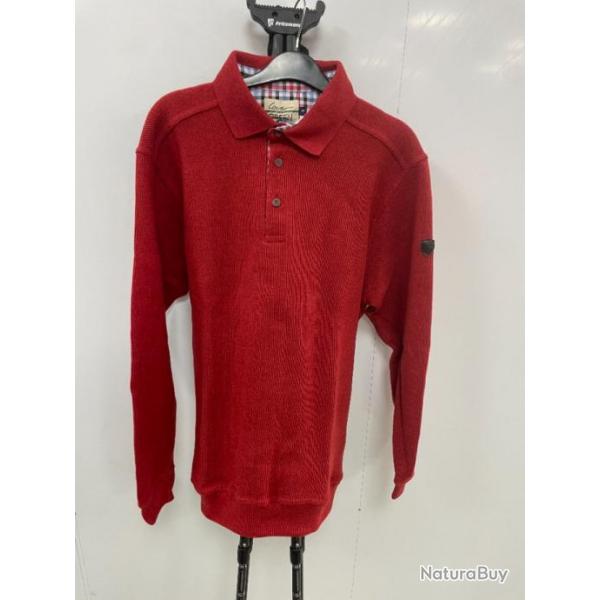 PULL-OVER ROUGE 50% COTON 50% POLYESTER MADE IN PORTUGAL