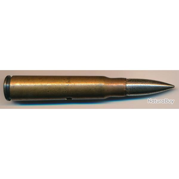 Cartouche 7,92x57 WW2 tchecoslovaque S code SB/19/I/57 tui laiton joint noir