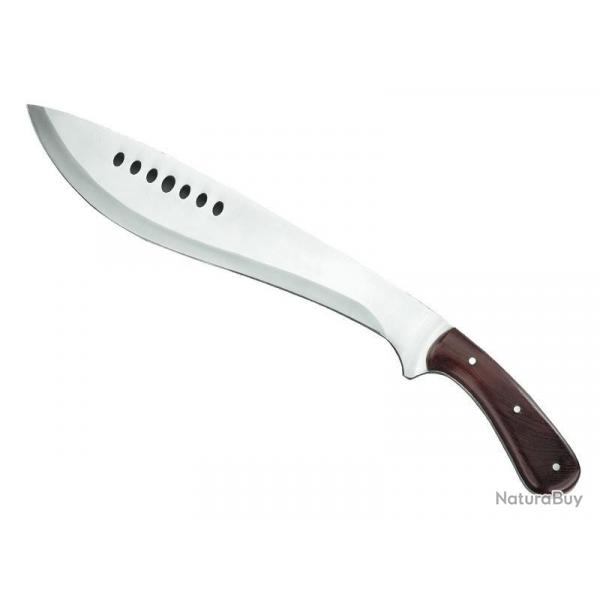 BEL1442 MACHETTE HERBERTZ LAME A TROUS 33CM ACIER MANCHE PACCA + ETUI NEUF