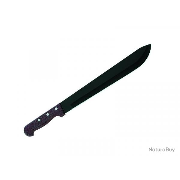 BEL1443 MACHETTE HERBERTZ LAME NOIRE 25CM ACIER MANCHE PACCA + ETUI NEUF