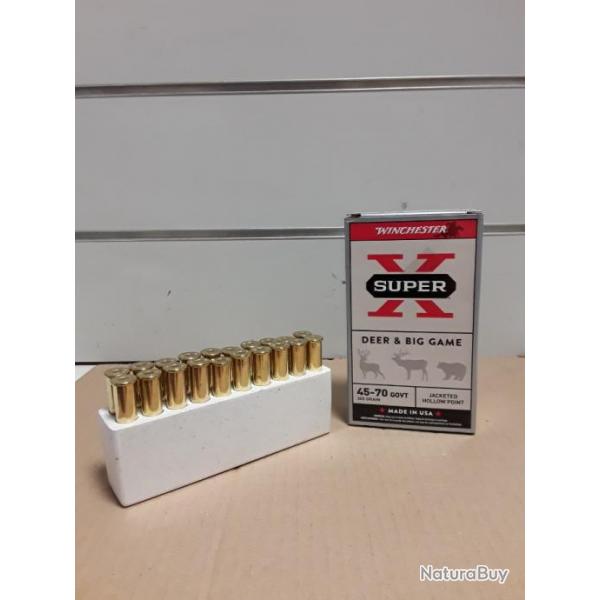 11079 BOITE DE 20 BALLES DE CHEZ WINCHESTER CALIBRE 45-70 GOVT 300 GRAINS NEUF