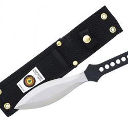 BEL1449 COUTEAU DE LANCER HERBERTZ LAME 15CM ACIER MANCHE A TROU + ETUI NEUF