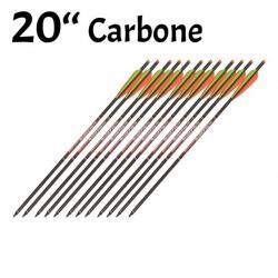 Pack de 12 traits 20 pouces 9 mm en carbone pour arbalète