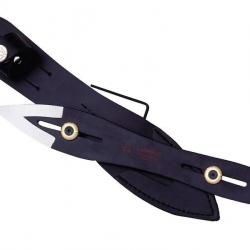 BEL1455 COUTEAU DE LANCER CUDEMAN 25.5CM REGLABLE LAME ACIER NOIRE + ETUI NEUF