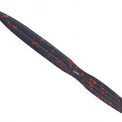 BEL1458 JEU DE 3 COUTEAUX DE LANCER CRKT TOUT ACIER AVEC MOTIFS ROUGE LAME 16CM + ETUI NEUF