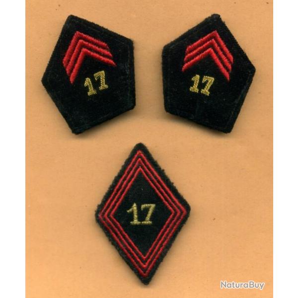 Ecussons velours 17 RGP - 17 Rgiment du Gnie Parachutiste