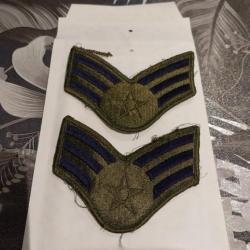 Lot de grades armée us USAF SENIOR AIRMAN KAKI ORIGINAL