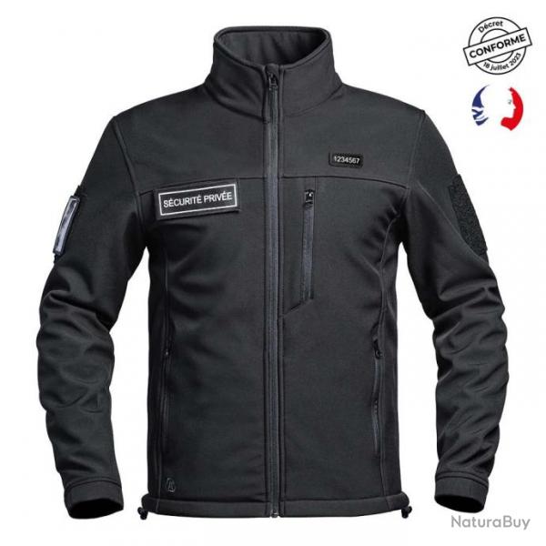 Veste Softshell SCU-ONE flap Scurit Prive noir Noir XL