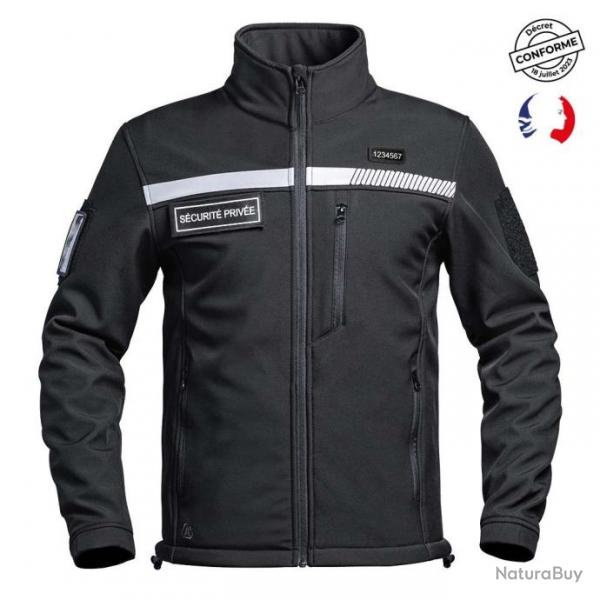 Veste Softshell SCU-ONE HV-TAPE Scurit Prive noir Noir S