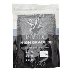 Sachet de 1 Kg de Billes Noires (JS Tactical) 0.36