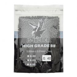 Sachet de 1 Kg de Billes Noires (JS Tactical) 0.40