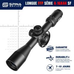 SPINA OPTICS Lunette de visée HD 4-16x44 FFP ONLY SCOPE