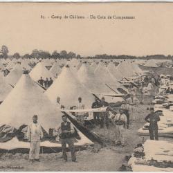 CPA Guerre Camp de Châlons - un coin de campement