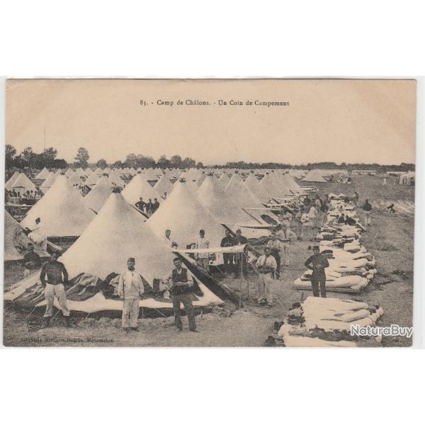 CPA Guerre Camp de Chlons - un coin de campement