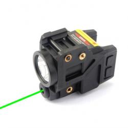 Lampe laser 500 lumens mode stroboscope pour rail picatinny