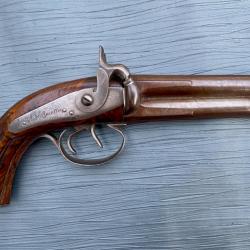 Magnifique pistolet d'officier à percussion, réalisé par Antonio Beretta vers 1855