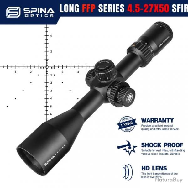 SPINA OPTICS HD 4.5-27x50SFIR paiement 3 ou 4 fois LIVRAISON GRATUITE