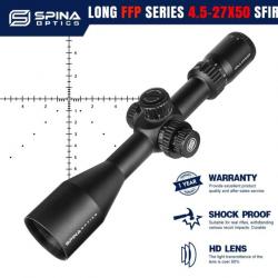 SPINA OPTICS HD 4.5-27x50SFIR 11mm dual ring