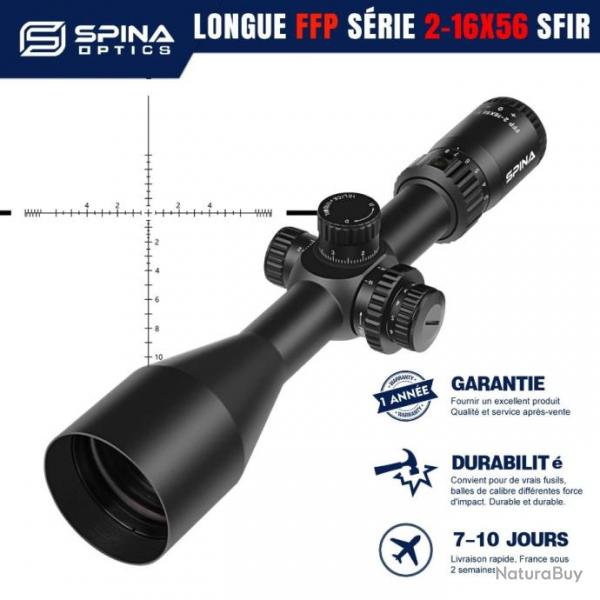 SPINA OPTICS HD 2-16x56 SFIR 20mmdual QD