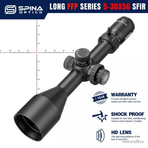 SPINA OPTICS HD 5-30x56SFIR -20mm low paiement 3 ou 4 fois LIVRAISON GRATUITE