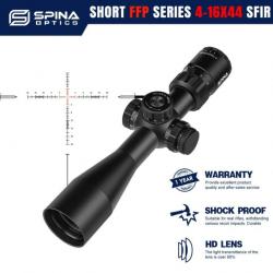 SHORT FFP SERIE HD 4-16x44SFIR - 11mm high paiement 3 ou 4 fois LIVRAISON GRATUITE