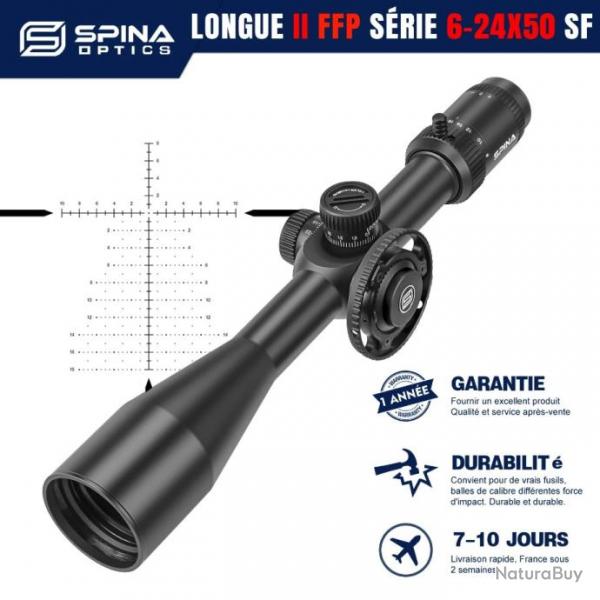 LONGUE II FFP SERIE  HD 6-24x50 SF only FFP scope paiement 3 ou 4 fois LIVRAISON GRATUITE