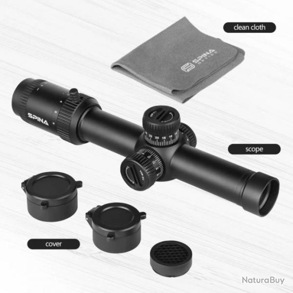 LPVO FPP SERIES  HD 1.2-6x24IR- with 11mm rings