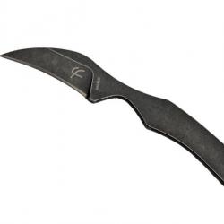 COUTEAU DE COU FRED PERRIN "LE CHESTNUT KNIFE"  TOUT ACIER BLACKWASH LAME 4CM