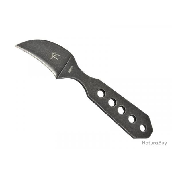 BEL1468 COUTEAU DE COU FRED PERRIN "LE FRUIT KNIFE" TOUT ACIER BLACKWASH LAME 4CM NEUF