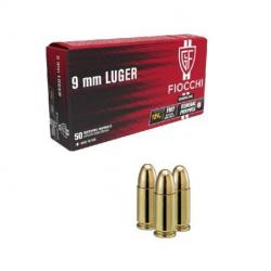 FIOCCHI cal.9mm PARA FMJ 124 grs x50