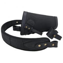 WAYNE'S DOG-Fusil en toile de cuir sans perçage -BLACK No Shellslot- LIVRAISON GRATUITE !!