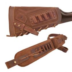 WAYNE'S DOG-Couverture de crosse de fusil en cuir -Brown Right .308