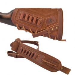 WAYNE'S DOG-Couverture de crosse de fusil en cuir -Brown Right .357 LIVRAISON GRATUITE !!