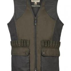 Gilet de chasse Percussion Tradition brodé Logo - Kaki clair - 2XL