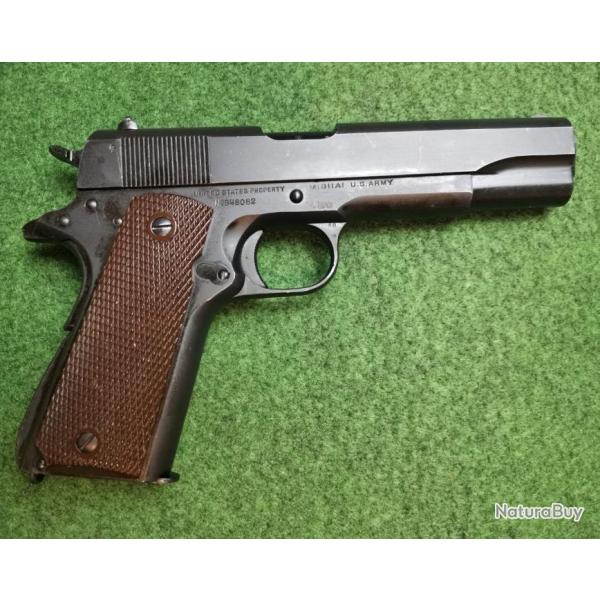 Pistolet COLT 1911 A1 - 1943 - US ARMY - 45 ACP (Occasion trs bon tat gnral - Canon miroir)