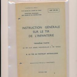 Manuel instruction Instruction sur le tir au pistolet mitrailleur